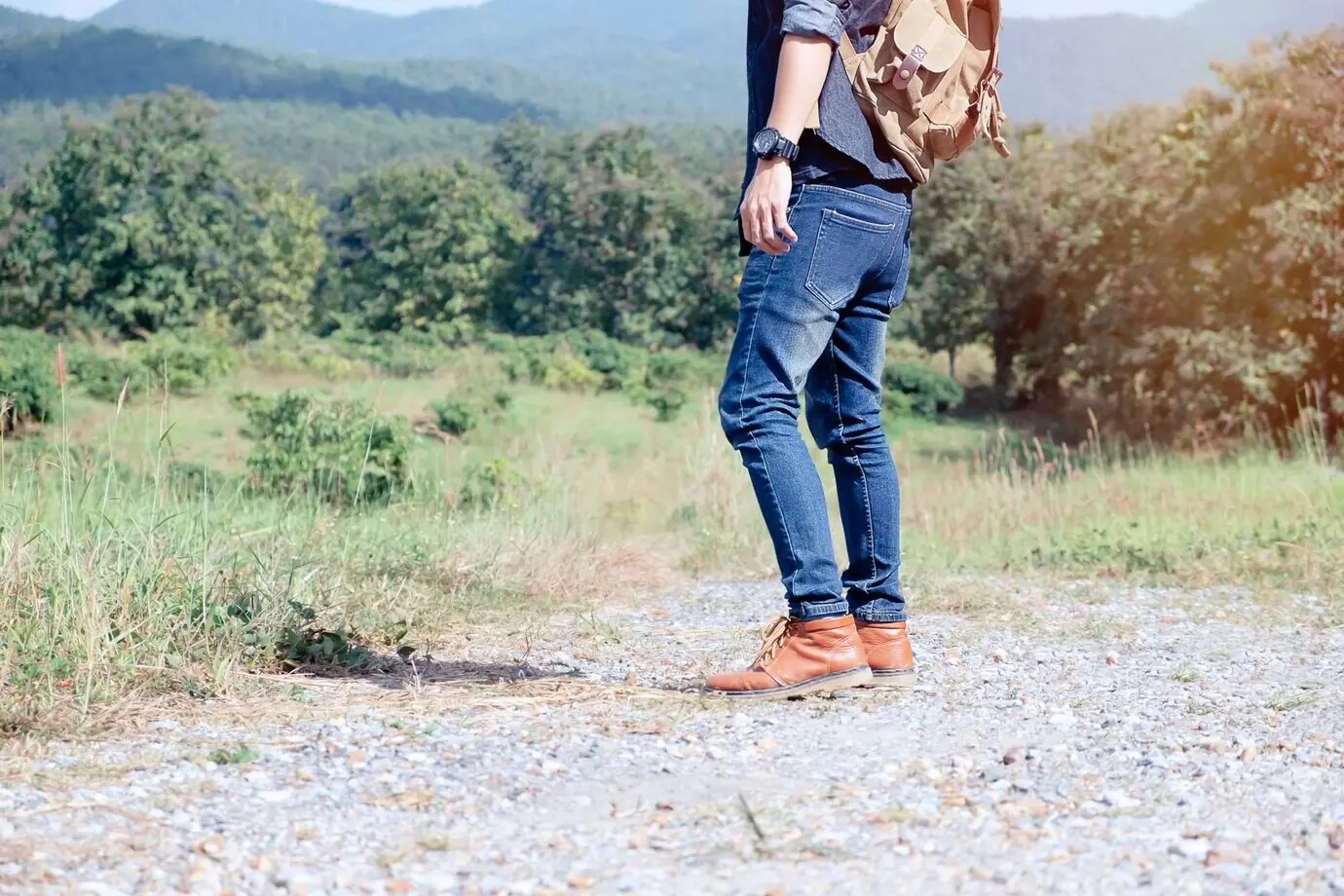 Konzept für Sommerurlaub und Lifestyle-Wandern